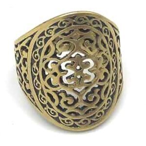 New In Box Premier Designs Filagree Statey Ring Bronze Tone Sz. 6